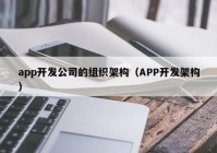 app开发公司的组织架构（APP开发架构）