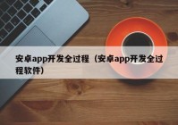 安卓app开发全过程（安卓app开发全过程软件）