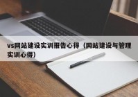 vs网站建设实训报告心得（网站建设与管理实训心得）