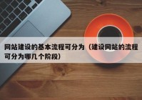 网站建设的基本流程可分为（建设网站的流程可分为哪几个阶段）