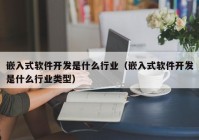 嵌入式软件开发是什么行业（嵌入式软件开发是什么行业类型）