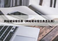 网站建设报价表（网站建设报价表怎么做）